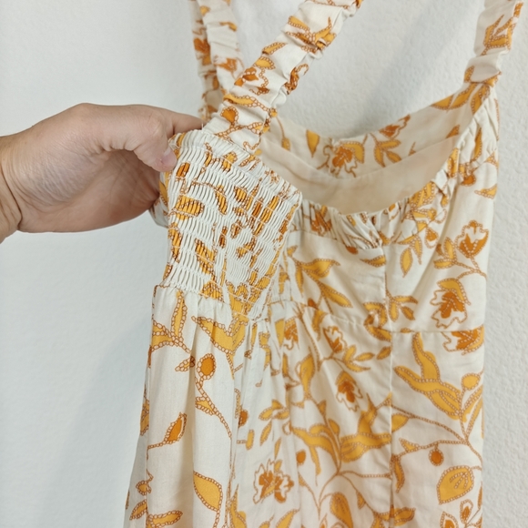 Maeve Anthropologie Nwot Sweetheart Cotton Leaf Floral A-line Mini Dress Sz M - Picture 11 of 16